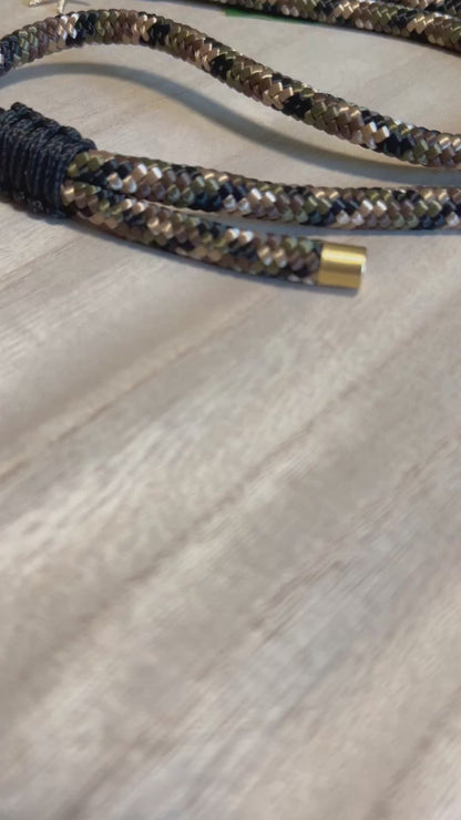 Lange Handykette aus Segeltau in Camouflage | Verstellbar bis 130cm | Wunschanhänger